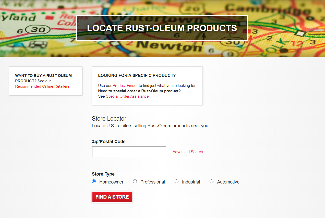 Where to Buy Rust-Oleum – Rust-Oleum